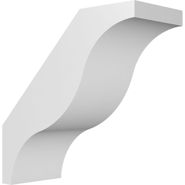 Ekena Millwork 3 1/2-in. W x 8-in. D x 8-in. H Funston Architectural Grade PVC Knee Brace BRCP035X08X08FST - main